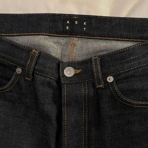 Asket 32x32 slim selvaged denim